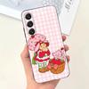 Девочка Розовый Клубничный S-Короткий Торт Чехол Для Телефона Для Samsung S25,S24,S21,S22,S23,S30,Ultra,S20,Plus,Fe,Lite,Note,10,9,5G Черный Чехол
