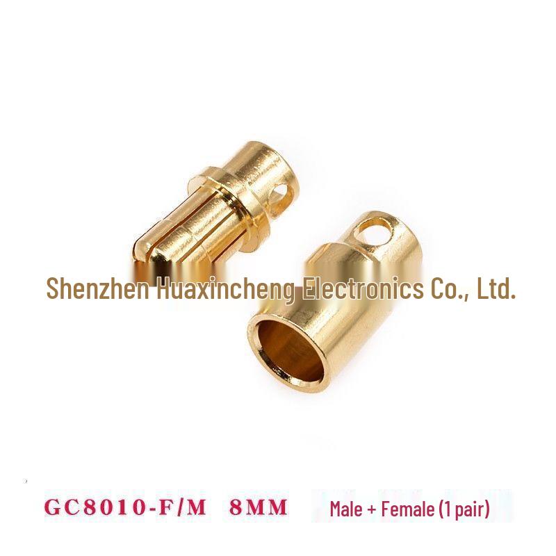Amax GC8010 8мм Банановый Штекер Разъем ESC 180A/150A, Чистая Медь Позолоченный 7U для Моделей Самолетов