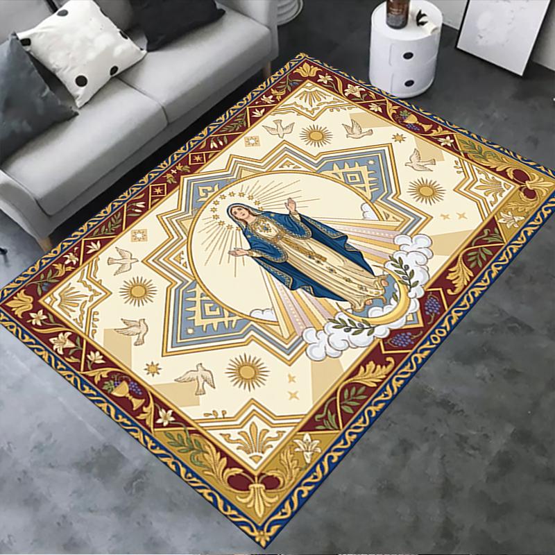 2025 New The Holy Mother Carpet Rug for Living Room Bedroom Home Sofa Decoration,Kids play Non-slip Floor Mat09
