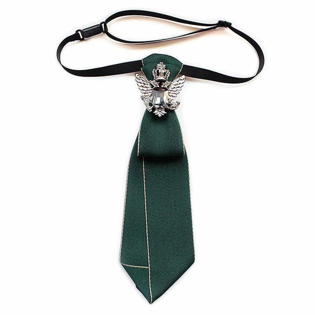 Uniform Ties For Janpanese JK Uniform Cosplay Accessory Neckwear Jk Seifuku Anime Necktie with Rhinestones Metal Charm