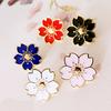 Twinkle Trinket Sweet Women Cherry Blossom Flower Enamel Brooch Pin Suit Collar Badge Jewelry