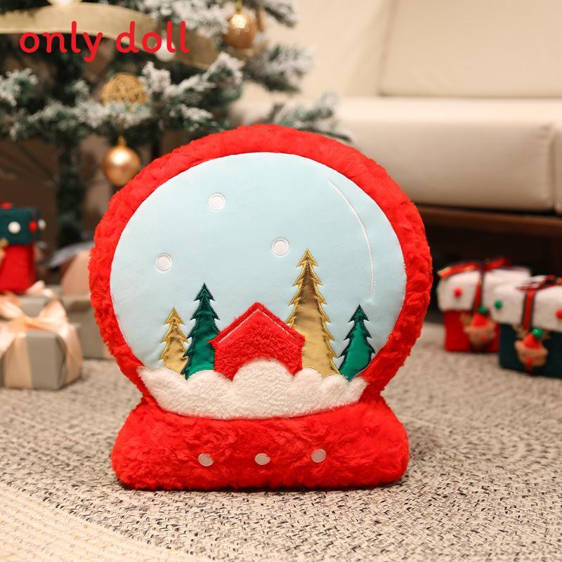 Christmas Theme Deer Bell Gingerbread Man Santa Claus Plush Doll Toy Pillow For Festive Atmosphere And Childrens Gift