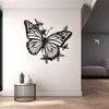 1pc Butterfly Metal Wall Art Sculpture - Art Deco Style, Animal-Inspired Living Room And Bedroom Wall Decor, Creative Modern Home Wall Hanging,
