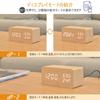 Electime Stylish Table Alarm Smartphone Digital Wood Table Qi Wireless Automatic Brightness USB Power Technical Certified Clock, Clock, Charging,