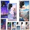 Эстетичный Аниме Пейзаж Чехол для Телефона Для Samsung Galaxy S25 S24 S23 Ultra S22 Plus S21 S20 FE S10 + S25Ultra S24U Мягкий Чехол-Оболочка