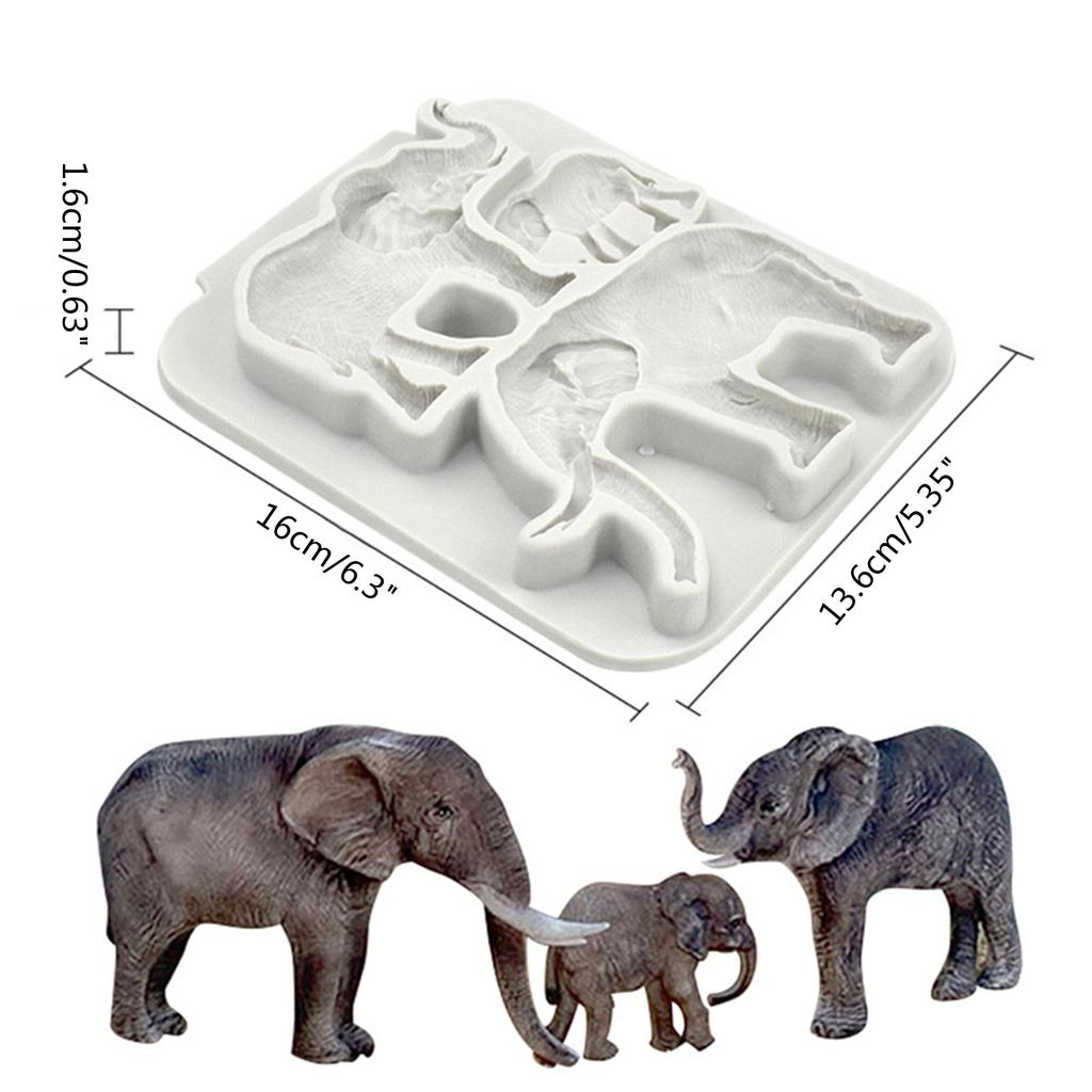 Jungle Animals Silicone Rubber Flexible Food Safe Mould Clay Resin Ceramics Candy Fondant Candy Chocolate Soap Mould