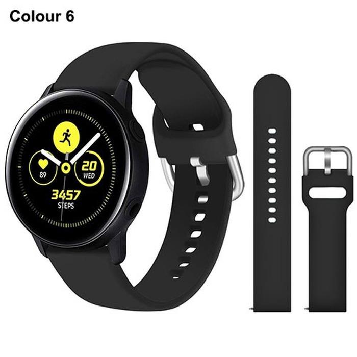 Силиконовый ремешок 20 мм 22 мм для Samsung Galaxy Watch Active 2 Watch 3 45 мм 42 мм Gear S3 ремешок для часов браслет-ремешок для Amazfit bip Huawei Watch GT 2 2e pro