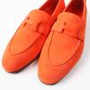 HERMES loafers moccasins paris Constance Orange Chevre Veroa Women 37 Used