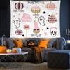 Cute Korean Halloween Pink Background Cloth Ins Wind Hanging Cloth Children'S Halloween Party Decorations Tapestry Wall Decorations