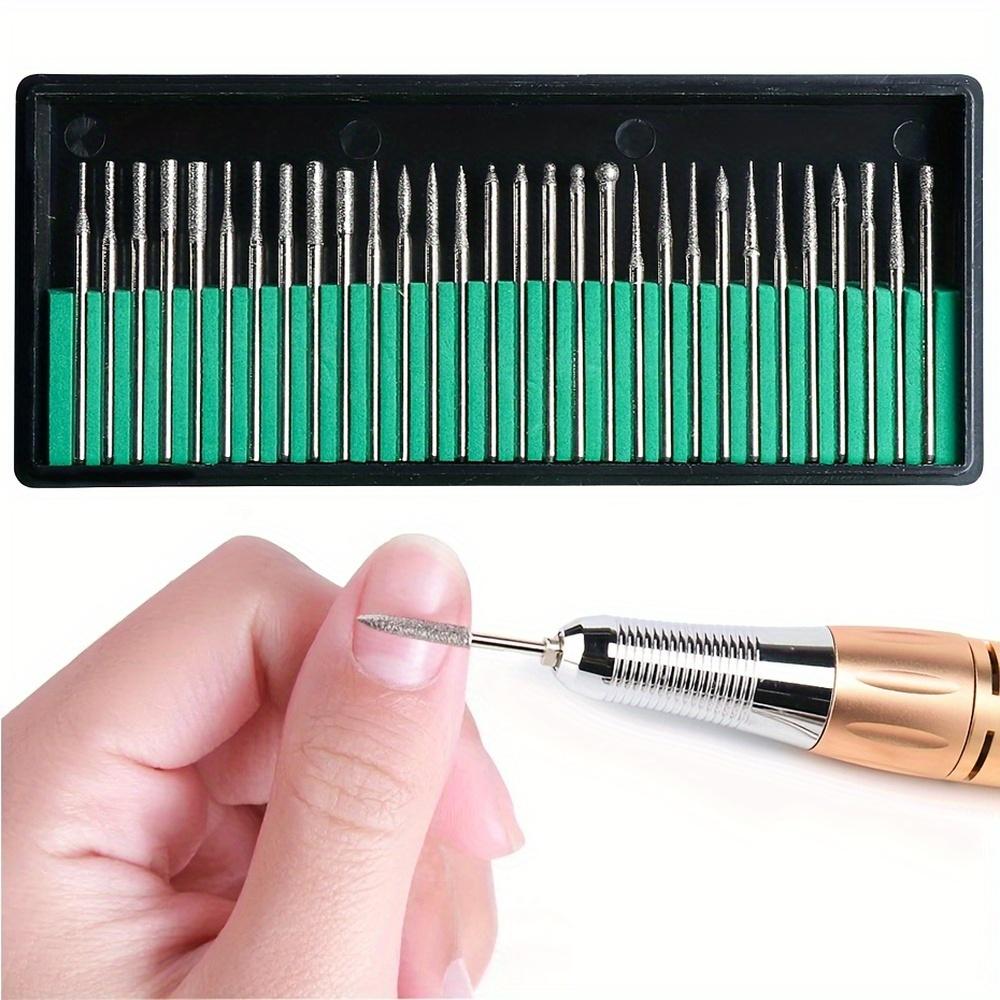 LINMANDA 5/6/12/30Pcs Nail Art Machine Quartz Grinding Stone Diamond Nail Drill Bit Rotary Burr Grinding Pedicure Kit Tool