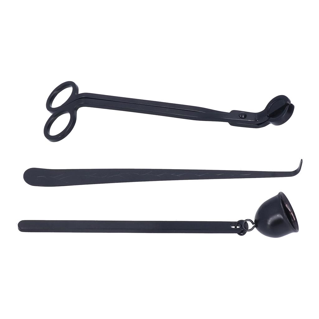 Главная Набор для обрезки фитиля свечи Изысканный элегантный дизайн лотка Полный набор инструментов 3 в 1 Гаситель для свечей