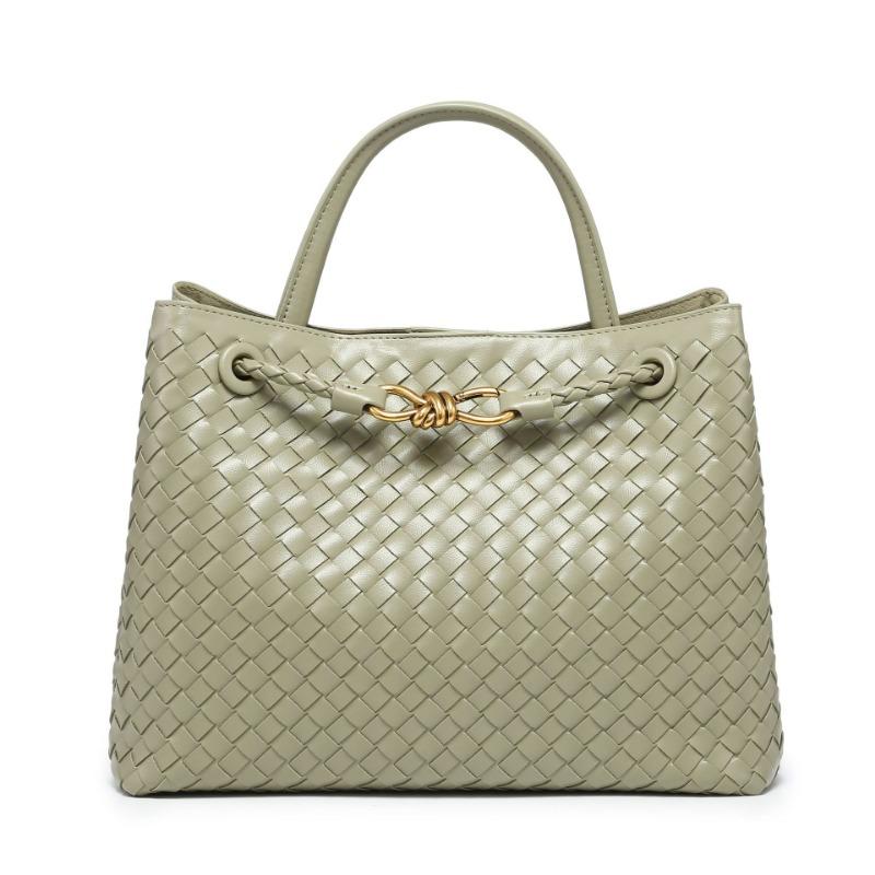 Плетеная сумка ручной работы Сумка на плечо с металлической пряжкой-бабочкой Сумка большой вместимости Кроссбоди