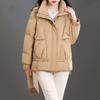 Female Winter Solid Color Warm Down Jacket Temperament Commuting Short Jacket
