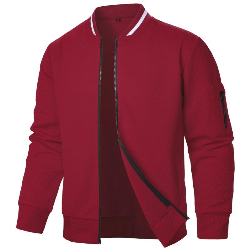 Men S Zip Up Stand Collar Casual Open Front Sweatshirt