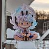 One Piece LX Rabbit Luffy Fist 4.33Inch/11cm Figura de Anime Can move PVC mini Combat Mode Collect Mode ornament Toys Gifts