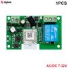 Умный релейный модуль Zigbee Переключатель 1-канальный 12В 24В 220В 110В RF433 Беспроводной пульт ДУ через приложение Работает с приложением Tuya/Smart-Life Alexa