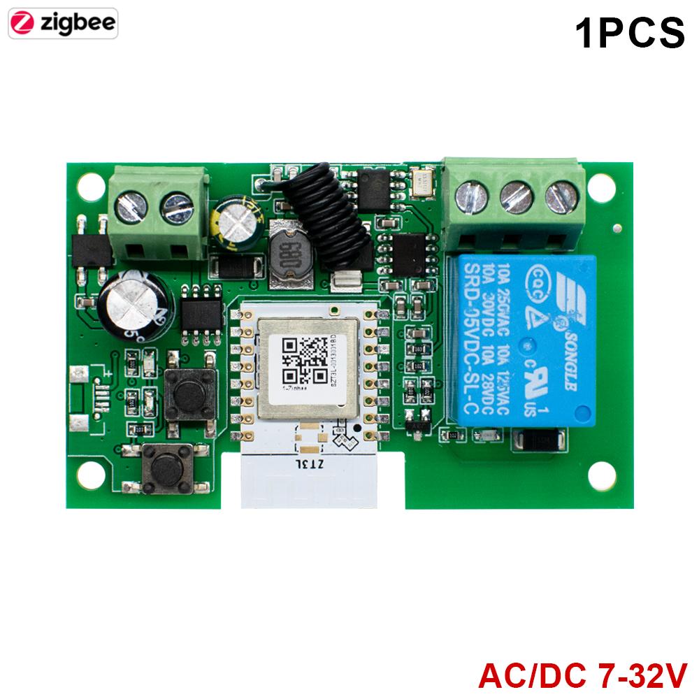 Zigbee Smart Relay Module Switch 1CH 12V 24V 220V 110V RF433 Wireless APP Remote Controller Work With Tuya/Smart-Life APP Alexa