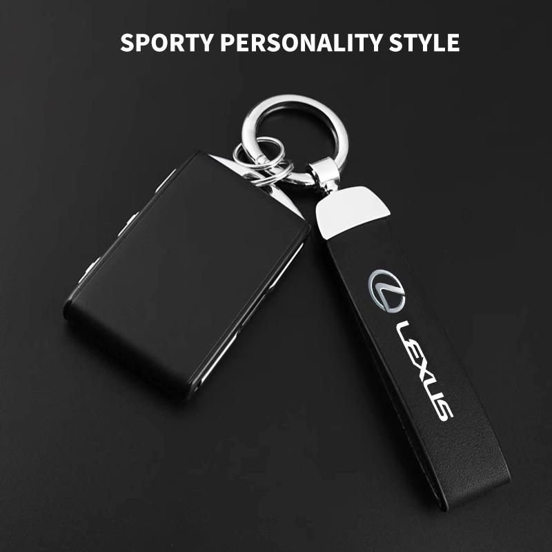 Car Logo Metal PU Leather Car Keychain Ring Auto Accessories For Lexus F-SPORT ES RX NX LS UX LM LX GX LC RZ IS CT GS RC HS