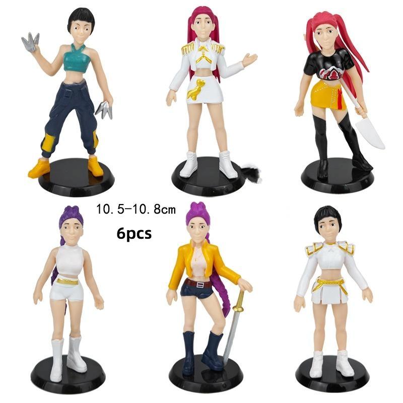 5/6/12 шт. Аниме K-pop Истребители демонов Фигурка Модель Игрушка Мультяшные Игровые Периферийные Устройства Украшение Стола Коллекционные Фигурки Модель Игрушка Подарок