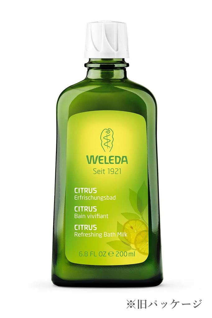 WELEDA Цитрусовое молочко для ванны Тоник для ванны для утреннего освежения Цитрусовый Натурального происхождения Органический [Официальный] 200 мл, Принятие ванны, Освежающий, Аромат, Ингредиенты,