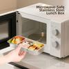 Sealed Lid Thermal Lunch Box Rectangular Shape Food Container Bento Lunch Box  Divided Compartments