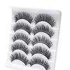5 Pairs False Eyelashes All-match Natural Long 3D Mink Lashes Curling Fake Eye Lashes Makeup Tool for Party