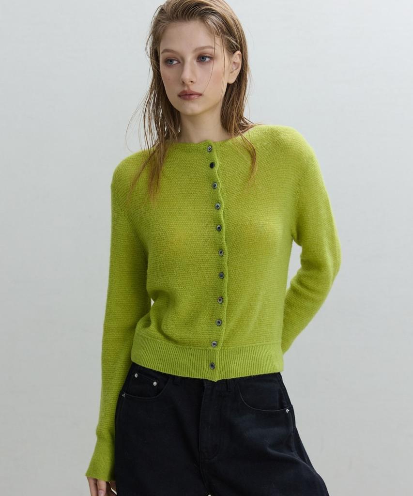 Dito Alpaca Two-Way Cardigan [Green]
