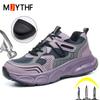 Safety Shoes Women Work Sneakers Steel Toe Shoes Lightweight Comfort Work Shoes Puncture-Proof Protection Shoes Security Boots