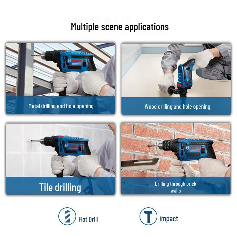 Bosch GSB 13 RE 650W Impact Drill CN plug (adapter included)