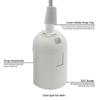 E27 Lamp Holder Pendant Light 1.8m Power Cord EU/US Plug Adapter with Switch Wire, Used for Fixing Sockets, White, Black