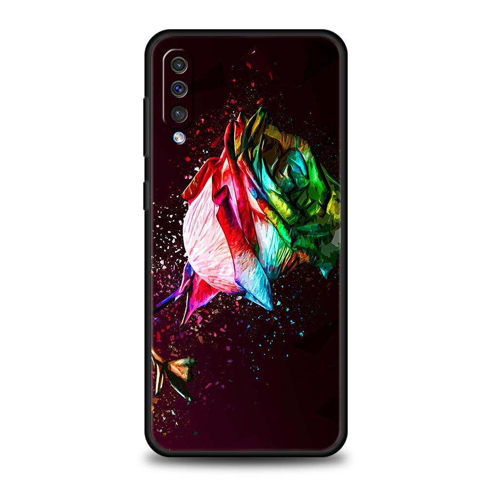 Красивый чехол для телефона с цветком розы для Samsung Galaxy A52 5G A12 A70 A50 A40 A20s A30 A10s A20e A10 A22 A72 A32 A02 A42 A04S