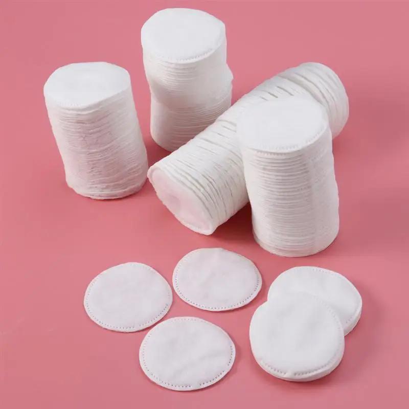 Round Cotton Makeup Pads, 3-LayerThick, 200/300/500PCS  Pieces Disposable Cosmetic Wipes Nail Art Cleaning Round Pads