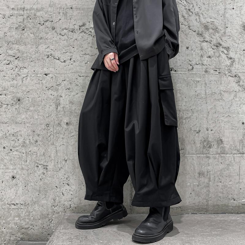 2024 Streetwear Men Harem Pants Men High Street Black Wide-Leg Trousers Hip Hop Jogging Pants Male Cargo Pants Oversized