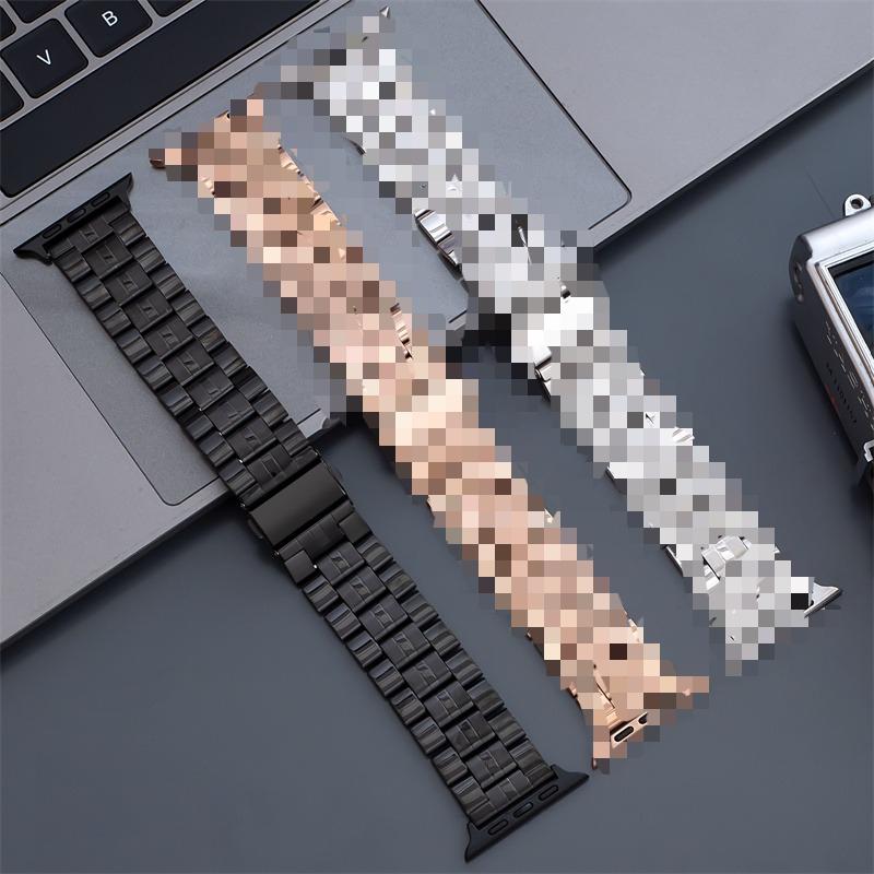 Ремешок из нержавеющей стали для Apple Watch Ultra1/2/3 49 мм Металлический браслет для iWatch 11 10 9 8 SE3 46 мм 45 мм 41 42 мм 40 мм 44 мм Бизнес-ремешок