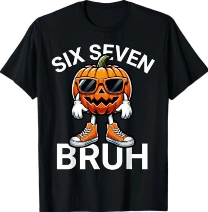 67 Halloween Funny Six Seven Meme Brainrot Pumpkin T-Shirt