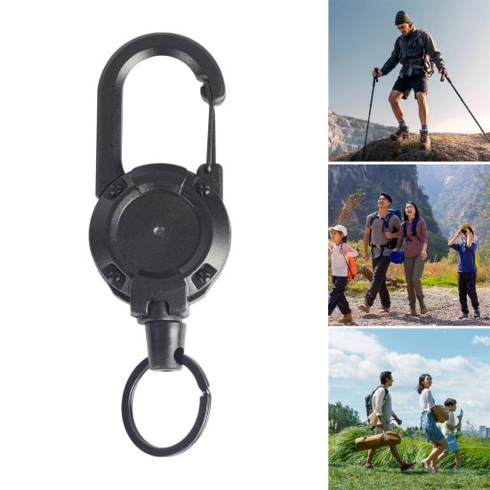 2 шт. прочный выдвижной брелок для ключей держатель значка многофункциональный инструмент карабин зажим ключи значки тактическая катушка удостоверения личности с выдвижным шнуром
