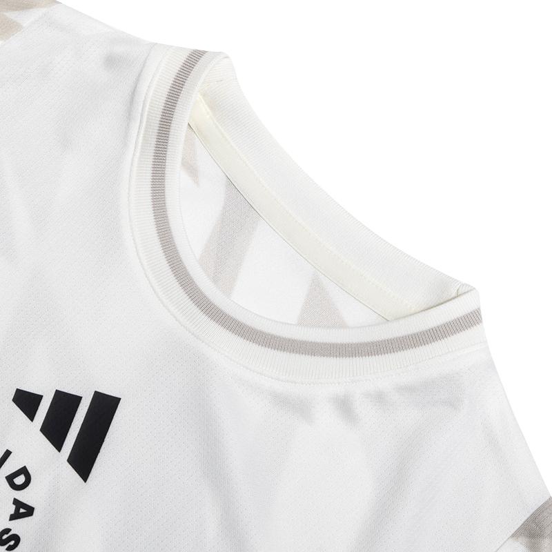 adidas Повседневная дышащая модная футболка с коротким рукавом для детей, топы, белая JL7560