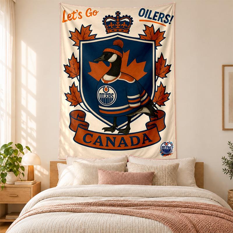 Edmonton Oilers Tapestry highquality for decorating living room bedroom dorm walls ideal as bedroom wallart orholiday gift