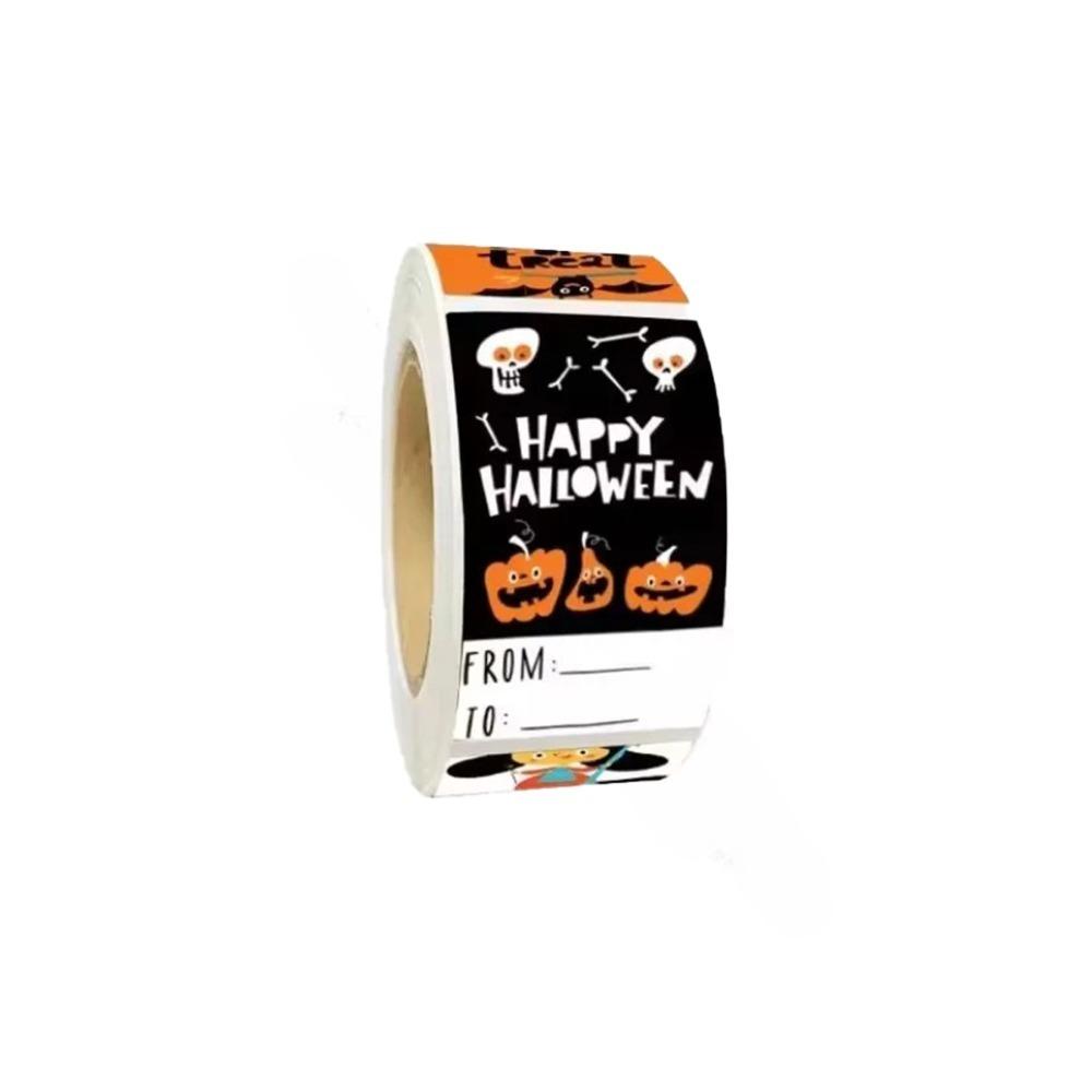 Halloween Gift Tags 300PCS Self Stick Funny Festive Stickers Party Packaging Decor Stickers Crafts Halloween Party Gift Label