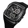 Skmei Fashion Watches for Mens Waterproof Three Time Zones Analog Digital Display Alarm Clock Male LED Chronograph