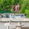 Forest Waterfall Wallpapers Modern Nature Scenery Wall Papers For Living Room Bedroom Waterfall Mural Home Decor