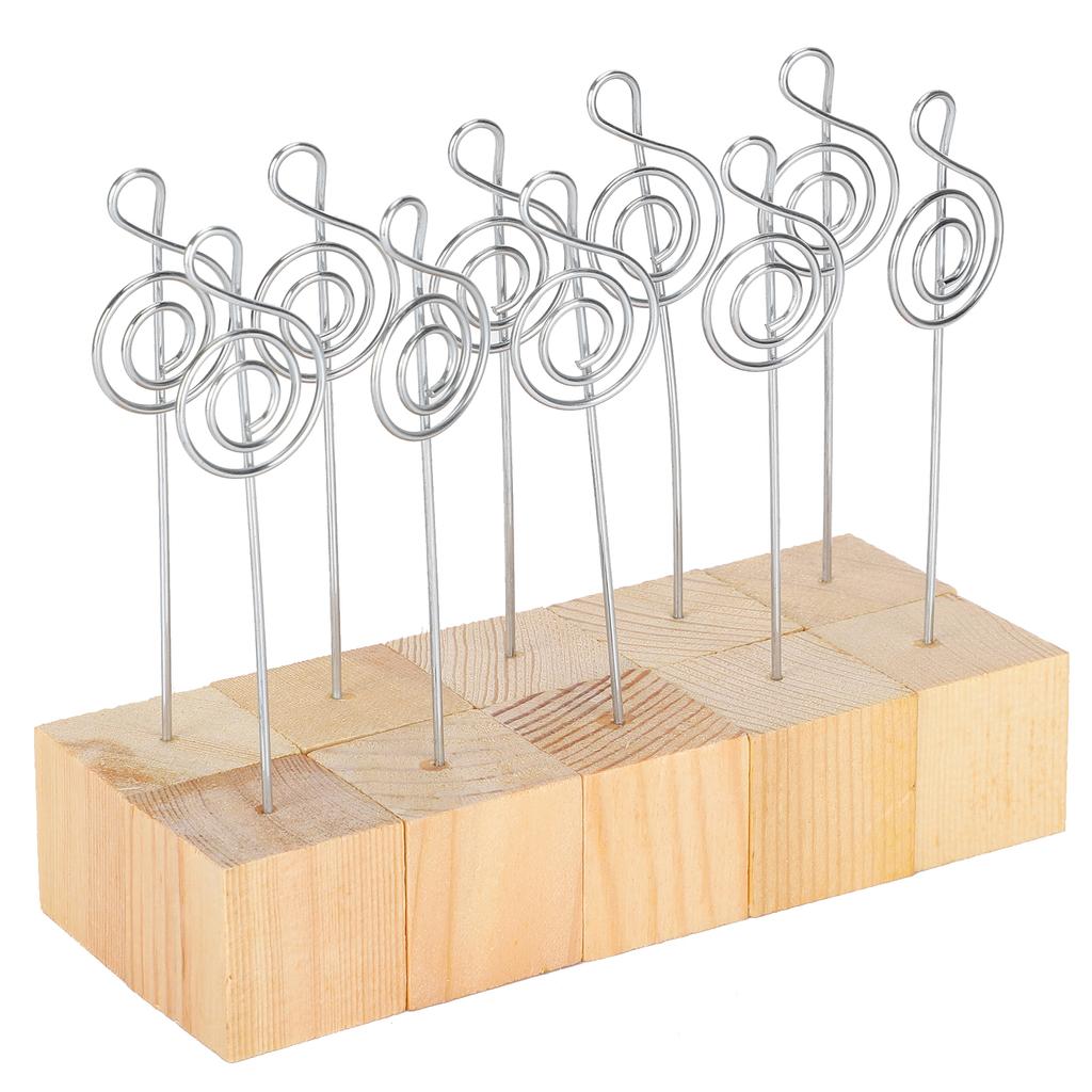 10 шт. зажим для заметок держатель для фотографий открытка с надписью металлическая подставка основа из цельного дерева ремесло