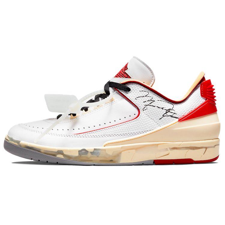 Off-White x Air Jordan 2 Retro Low SP Белые университетские красные кроссовки унисекс Черные DJ4375-106