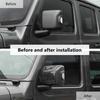 Декоративная рамка зеркала заднего вида автомобиля для Jeep Wrangler JL JT Gladiator 2018 Up (С облегченной версией) Внешние аксессуары для автомобиля, АБС-пластик