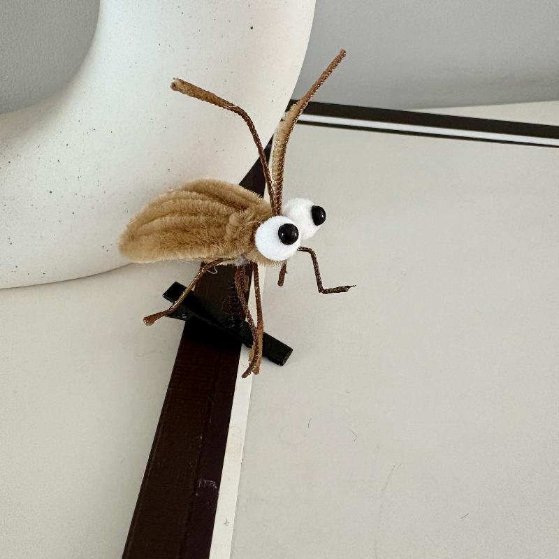 Очаровательная заколка для волос с насекомым; Заколка для волос «Комар» плюшевая игрушка; Детский юмористический реквизит; Декор для девочек и фотоаксессуар