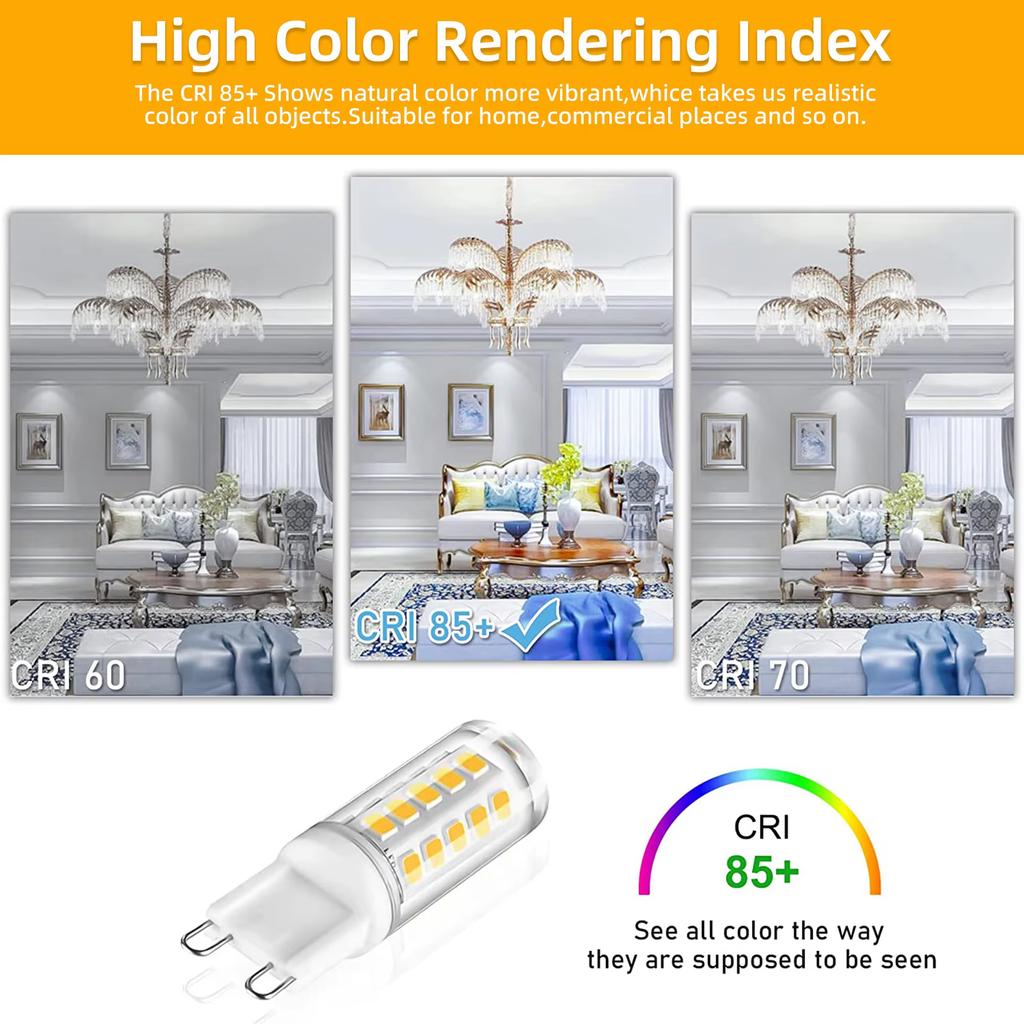 1-10Pcs 5W G9 LED Light Bulbs Dimmable G9 Base Bulbs For Chandeliers Replace 50W Halogen Lamp AC 220V No-Flicker Home Lighting