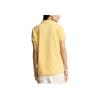 Polo Ralph Lauren SS24 однотонная рубашка-поло с вышитым маленьким пони, прямая, повседневная, с коротким рукавом, женские топы, желтый WMPOKNINB920164-700