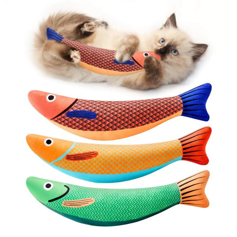 Catnip Saury Toy: Entertaining Simulation Fish for Chewing, Grinding, and Relieving Boredom in Cats.