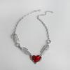 Exaggerated Gothic Necklace Thorn Love Heart Necklace Fashion Skull Claw Pendant  Y2K Accessories