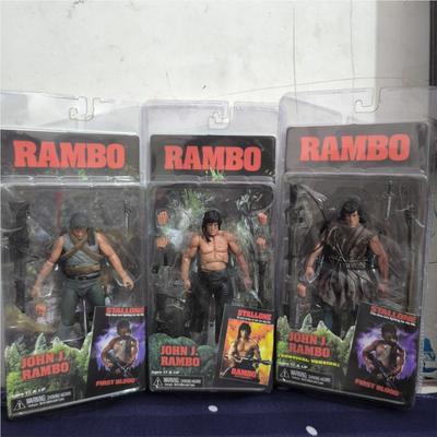 NECA Фигурка Рэмбо: Первая кровь Джон Дж. Рэмбо ПВХ Фигурка Действия Коллекционная Модель Солдат Спецназа Игрушки Подвижные Суставы Подарок на День Рождения